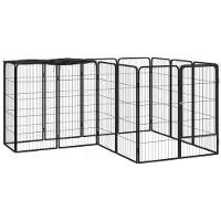 vidaXL 14 pcs. parc à chien noir 50x100cm acier revêtu par poudre