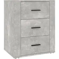 vidaXL Table de chevet Gris béton 50x36x60 cm Bois d'ingénierie