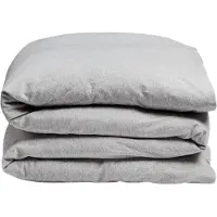 Yumeko - Housse de Couette/Edredon enfant - Jersey De Coton - 120x150 - Gris