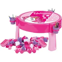DOLU Unicorn Activiteiten Tafel Inclusief 100 Blokken