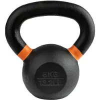 Wonder core Kettlebell de force revêtu 6 kg Noir et orange