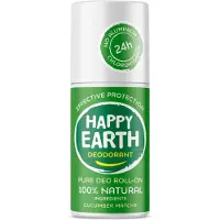 Happy Earth Terre Heureuse Déodorant Roll-On 100% Naturel Concombre Matcha 75 ml
