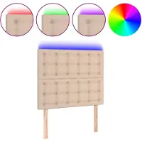 vidaXL Tête de lit LED cappuccino brun 80x5x118/128 cm similicuir