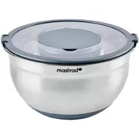 Mastrad Bol Mélangeur En Inox Avec Base Anti-Dérapante Gris 24 Cm