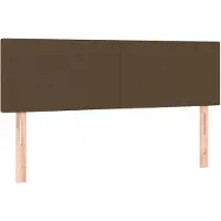 vidaXL Têtes de lit 2 pcs. Marron foncé 72x5x78/88 cm Tissu