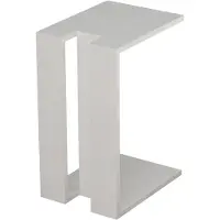 Decortie Woody Fashion Side Table | 18mm Epaisseur | 30x57x40 cm | Blanc