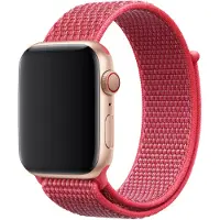 Apple Watch 44 mm Bracelet de Montre en Nylon Boucle Sport Hibiscus