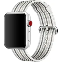 Apple Watch Bracelet Nylon tissé 38 mm Rayé Gris