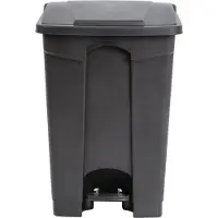 Jantex Poubelle de cuisine à pédale noire 45 L