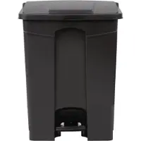 Jantex Poubelle de cuisine à pédale noire 65 L