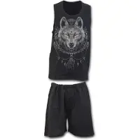 Spiral Pyjama de - Wolf Chi - S - XXL - pour Homme - noir - Taille XXL
