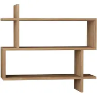 Decortie Woody Fashion Wall Shelf | 18mm Thick | 70x65cm | Oak