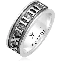 KUZZOI Bague 'Zahlen' noir / argent