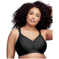 Glamorise Femme Magiclift Maintien Invisible Sans Armature #1080 Soutien gorge de T shirt, Noir, 105D EU