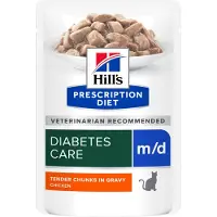 Hill's Pet Nutrition PRESCRIPTION DIET Feline m/d diabetes + weight management avec du poulet 12x85 g
