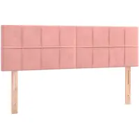 vidaXL Têtes de lit 2 pcs. Rose 72x5x78/88 cm velours