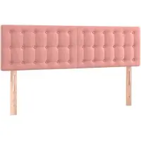 vidaXL Têtes de lit 2 pcs. Rose 72x5x78/88 cm velours