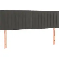 vidaXL Têtes de lit 2 pcs. Gris foncé 72x5x78/88 cm velours