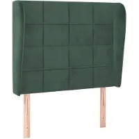 vidaXL Tête de lit avec oreilles vert foncé 103x23x118/128 cm velours