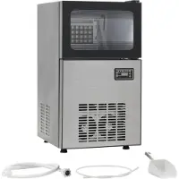 vidaXL Machine à glaçons noire 45 kg / 24 h