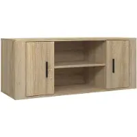 vidaXL Armoire TV Chêne Sonoma 100x35x40 cm Bois composite