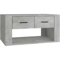 vidaXL Table basse gris béton 80x50x40 cm Bois composite