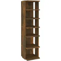 vidaXL Étagère à chaussures Chêne fumé 27,5x27x102cm Bois d'ingénierie