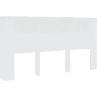 vidaXL Tête de lit avec étagères blanc 200x18,5x104,5 cm