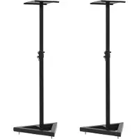vidaXL Supports de haut-parleur de moniteur de studio 2 pcs Noir Acier