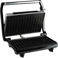 Alpina Contact grill - Appareil à toasts - Revêtement antiadhésif - 700W - inox/noir