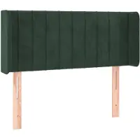 vidaXL Tête de lit avec oreilles vert foncé 83x16x78/88 cm velours