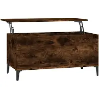 vidaXL Table basse chêne fumé 90x44,5x45 cm bois composite
