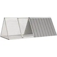 vidaXL Cage à lapins Gris 201,5x80,5x71 cm Acier galvanisé