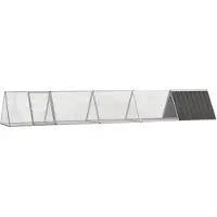 vidaXL Cage à lapins anthracite 504,5x80,5x71 cm Acier galvanisé
