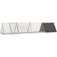 vidaXL Cage à lapins Anthracite 403,5x80,5x71 cm Acier galvanisé