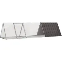 vidaXL Cage à lapins Anthracite 302,5x80,5x71 cm Acier galvanisé