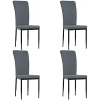 vidaXL Chaises de salle à manger 4 pcs. Gris foncé velours