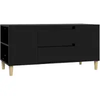 vidaXL Armoire TV noire 102x44,5x50 cm Bois composite