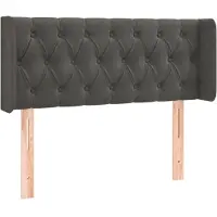 vidaXL Tête de lit avec oreilles gris foncé 93x16x78/88 cm velours