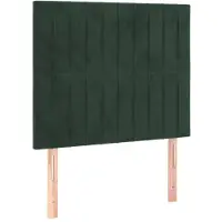 vidaXL Têtes de lit 2 pcs. Vert foncé 100x5x78/88 cm velours
