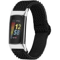 IMoshion Bracelet en nylon élastique Fitbit Charge 5 - Noir