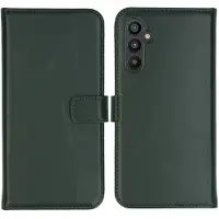 Selencia Étui portefeuille en cuir véritable Samsung Galaxy A34 (5G) - Vert