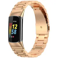 IMoshion Bracelet en acier pour Fitbit Charge 5 - Rose Doré