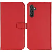 Selencia Étui portefeuille en cuir véritable pour Samsung Galaxy A34 (5G) - Rouge