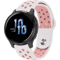 IMoshion Bracelet sportif en silicone - Connexion universelle de 22 mm - Blanc / Rose