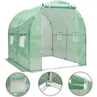 vidaXL Serre 4 m² 2x2x2 m