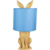 Clayre & Eef Lampe de table Lapin Ø 20x43 cm Couleur or Polyrésine