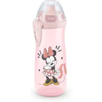 Nuk Disney Minnie Mouse Sports Cup, 450ml, bec verseur push-pull en silicone, 24 mois et +, rose (450 ml)