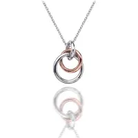 Hot Diamonds Eternity Collier bicolore, (Argent 925, 40 - 45 cm)