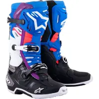 Alpinestars Tech 10 Supervented, bottes ,Noir/Bleu/Mauve/Blanc ,11 US